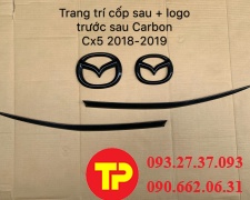 trang trí cốp sau + logo trước sau cacbon cx-5 2018-2019